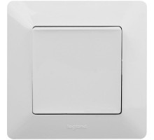 Механизм выключателя 1-кл. СП Valena Life 10А IP20 250В 10AX с лиц. панелью безвинт. зажимы бел. Leg 752401