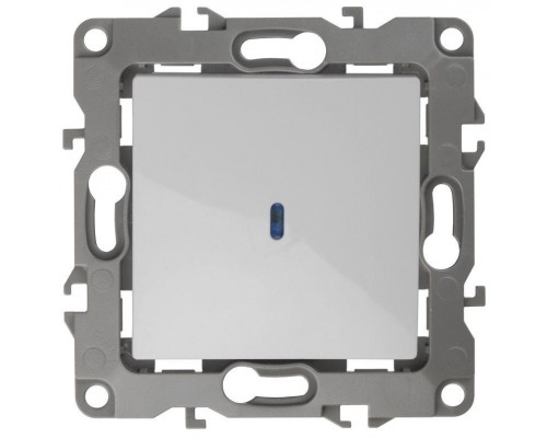 Механизм выключателя 1-кл. СП Эра12 10А IP20 12-1102-01 250В 10AX с подсветкой бел. Эра Б0014633