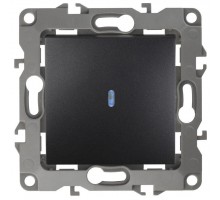 Механизм выключателя 1-кл. СП Эра12 10А IP20 12-1102-05 250В 10AX с подсветкой антрацит Эра Б0014637