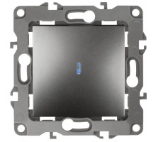 Механизм выключателя 1-кл. СП Эра12 10А IP20 12-1102-12 250В 10AX с подсветкой графит Эра Б0019280