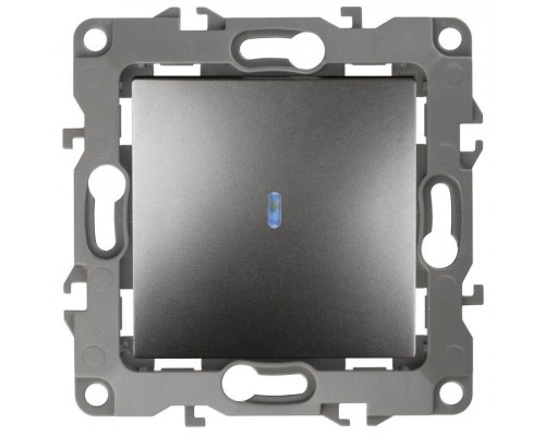 Механизм выключателя 1-кл. СП Эра12 10А IP20 12-1102-12 250В 10AX с подсветкой графит Эра Б0019280