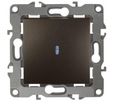 Механизм выключателя 1-кл. СП Эра12 10А IP20 12-1102-13 250В 10AX с подсветкой бронз. Эра Б0019281