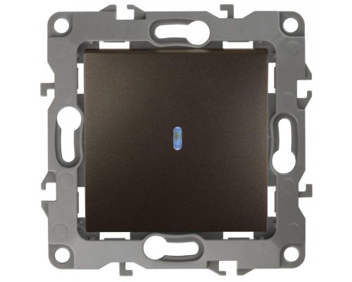 Механизм выключателя 1-кл. СП Эра12 10А IP20 12-1102-13 250В 10AX с подсветкой бронз. Эра Б0019281