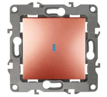 Механизм выключателя 1-кл. СП Эра12 10А IP20 12-1102-14 250В 10AX с подсветкой медь Эра Б0019282