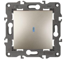 Механизм выключателя 1-кл. СП Эра Elegance 10А IP20 14-1102-04 250В 10AX с подсветкой шампань Эра Б0034218