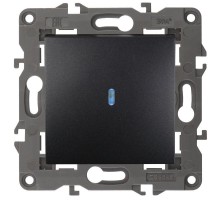 Механизм выключателя 1-кл. СП Эра Elegance 10А IP20 14-1102-05 250В 10AX с подсветкой антрацит Эра Б0034219