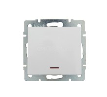 Механизм выключателя 1-кл. СП Рейн IP20 с подсветкой бел. LEZARD 703-0288-111