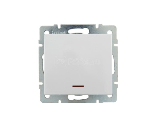 Механизм выключателя 1-кл. СП Рейн IP20 с подсветкой бел. LEZARD 703-0288-111