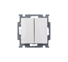 Механизм выключателя 2-кл. 1п СП Basic 10А IP20 с клавишей альп. бел. ABB 2CKA001012A2141