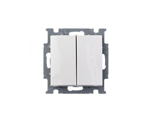 Механизм выключателя 2-кл. 1п СП Basic 10А IP20 с клавишей альп. бел. ABB 2CKA001012A2141