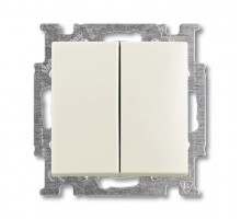 Механизм выключателя 2-кл. 1п СП Basic 55 10А IP20 с клавишей chalet-white ABB 2CKA001012A2187