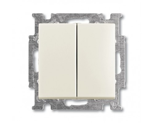 Механизм выключателя 2-кл. 1п СП Basic 55 10А IP20 с клавишей chalet-white ABB 2CKA001012A2187