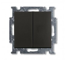 Механизм выключателя 2-кл. 1п СП Basic 55 10А IP20 с клавишей chateau-black ABB 2CKA001012A2177
