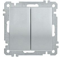 Механизм выключателя 2-кл. СП Bolero 10А IP20 ВС10-2-0-Б серебр. ИЭК EVB20-K23-10