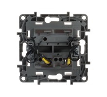 Механизм выключателя 2-кл. СП Etika 10А IP20 250В 10AX с подсветкой / индикацией безвинт. зажимы бел. Leg 672204