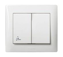 Механизм выключателя 2-кл. СП Galea Life 10А IP44 PRO21 бел. Leg 771021