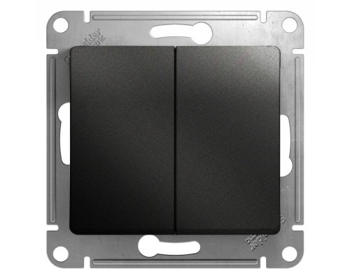 Механизм выключателя 2-кл. СП Glossa 10А IP20 (сх. 5) 10AX антрацит SchE GSL000751