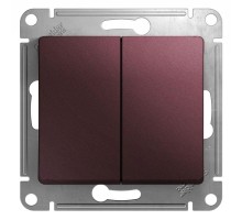 Механизм выключателя 2-кл. СП Glossa 10А IP20 (сх. 5) 10AX баклажан. SchE GSL001151