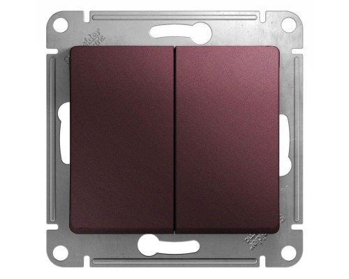 Механизм выключателя 2-кл. СП Glossa 10А IP20 (сх. 5) 10AX баклажан. SchE GSL001151