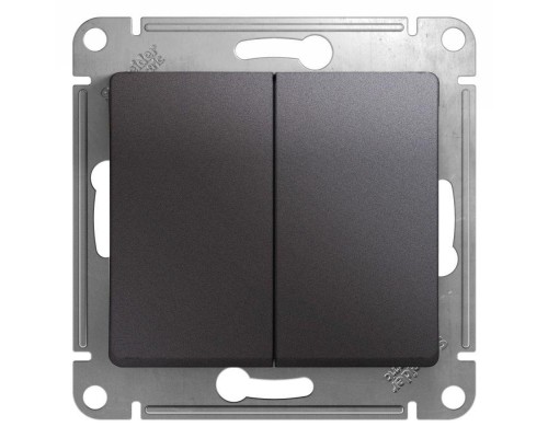 Механизм выключателя 2-кл. СП Glossa 10А IP20 (сх. 5) 10AX графит SchE GSL001351
