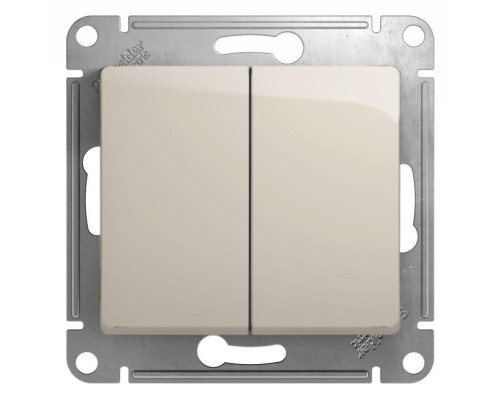 Механизм выключателя 2-кл. СП Glossa 10А IP20 (сх. 5) 10AX молочн. SchE GSL000951