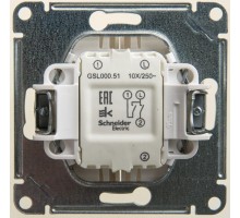 Механизм выключателя 2-кл. СП Glossa 10А IP20 (сх. 5) 10AX перламутр SchE GSL000651