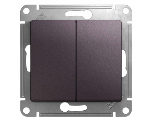 Механизм выключателя 2-кл. СП Glossa 10А IP20 (сх. 5) 10AX сиренев. туман SchE GSL001451
