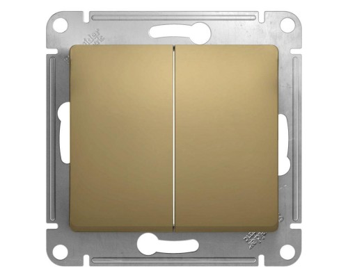 Механизм выключателя 2-кл. СП Glossa 10А IP20 (сх. 5) 10AX титан SchE GSL000451