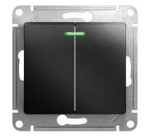 Механизм выключателя 2-кл. СП Glossa 10А IP20 (сх. 5а) 10AX с подсветкой антрацит SchE GSL000753