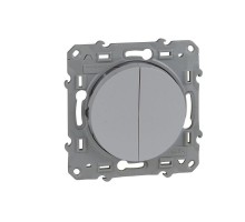 Механизм выключателя 2-кл. СП Odace 10А IP21 (сх. 2) с подсветкой бел. SchE S52R211