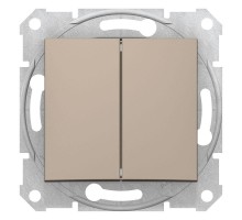Механизм выключателя 2-кл. СП Sedna 10А IP20 (сх. 5) 250В титан SchE SDN0300168