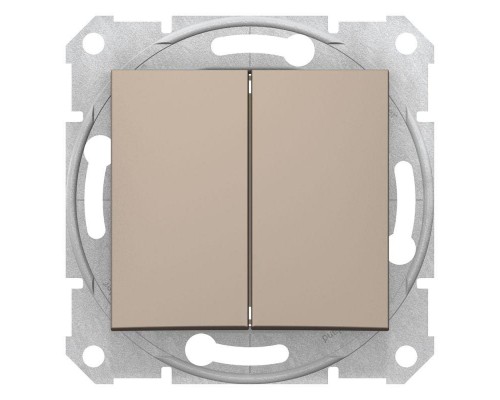 Механизм выключателя 2-кл. СП Sedna 10А IP20 (сх. 5) 250В титан SchE SDN0300168
