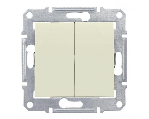 Механизм выключателя 2-кл. СП Sedna 10А IP44 (сх. 5) 250В беж. SchE SDN0300447