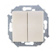 Механизм выключателя 2-кл. СП Simon 15 10А IP20 винт. зажим шампань Simon 1591398-034