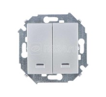 Механизм выключателя 2-кл. СП Simon 15 16А IP20 с подсветкой винт. зажим алюм. Simon 1591392-033