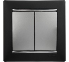 Механизм выключателя 2-кл. СП Valena 10А IP31 250В алюм. Leg 770105