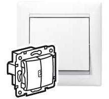 Механизм выключателя 2-кл. СП Valena 10А IP31 250В с оранж. индикацией бел. Leg 774445