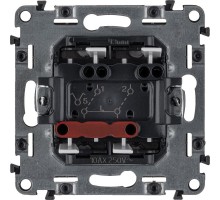 Механизм выключателя 2-кл. СП Valena Allure 10А IP20 250В с лиц. панелью безвинт. зажимы алюм. Leg 752905
