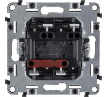 Механизм выключателя 2-кл. СП Valena Allure 10А IP20 250В с лиц. панелью безвинт. зажимы антрацит Leg 752915