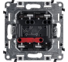 Механизм выключателя 2-кл. СП Valena Allure 10А IP20 250В с лиц. панелью безвинт. зажимы бел. Leg 752705