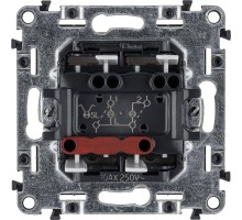 Механизм выключателя 2-кл. СП Valena Life 10А IP20 250В 10AX с подсветкой с лиц. панелью сл. кость Leg 752528