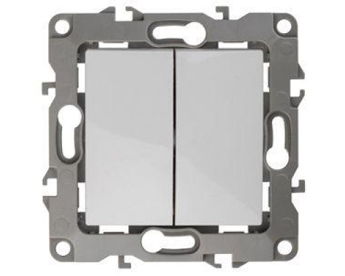 Механизм выключателя 2-кл. СП Эра12 10А IP20 12-1004-01 250В 10AX без м.лапок бел. Эра Б0014651