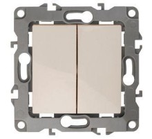 Механизм выключателя 2-кл. СП Эра12 10А IP20 12-1004-02 250В 10AX без м.лапок сл. кость Эра Б0014652