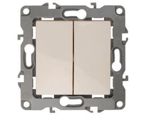Механизм выключателя 2-кл. СП Эра12 10А IP20 12-1004-02 250В 10AX без м.лапок сл. кость Эра Б0014652
