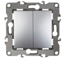 Механизм выключателя 2-кл. СП Эра12 10А IP20 12-1004-03 250В 10AX без м.лапок алюм. Эра Б0014653