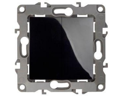 Механизм выключателя 2-кл. СП Эра12 10А IP20 12-1004-06 250В 10AX без м.лапок черн. Эра Б0014656