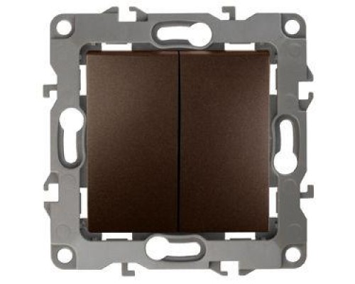 Механизм выключателя 2-кл. СП Эра12 10А IP20 12-1004-13 250В 10AX без м.лапок бронз. Эра Б0019312