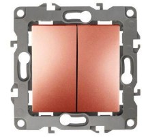 Механизм выключателя 2-кл. СП Эра12 10А IP20 12-1004-14 250В 10AX без м.лапок медь Эра Б0019313