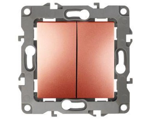 Механизм выключателя 2-кл. СП Эра12 10А IP20 12-1004-14 250В 10AX без м.лапок медь Эра Б0019313