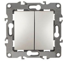 Механизм выключателя 2-кл. СП Эра12 10А IP20 12-1004-15 250В 10AX без м.лапок перламутр Эра Б0019314